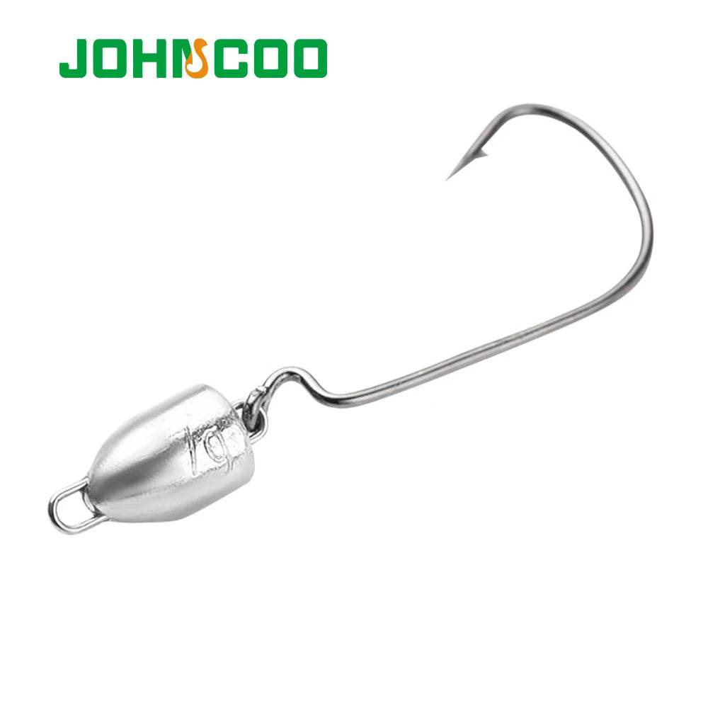JOHNCOO Weedless Weighted Jig Heads 5pcs - Fish & Cheaps | Fishing & Outdoor Gear