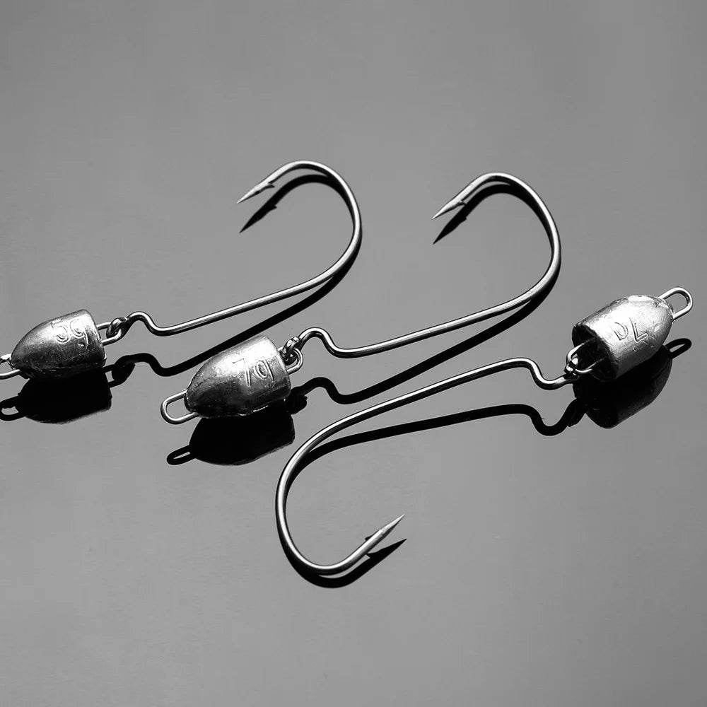 JOHNCOO Weedless Weighted Jig Heads 5pcs - Fish & Cheaps | Fishing & Outdoor Gear