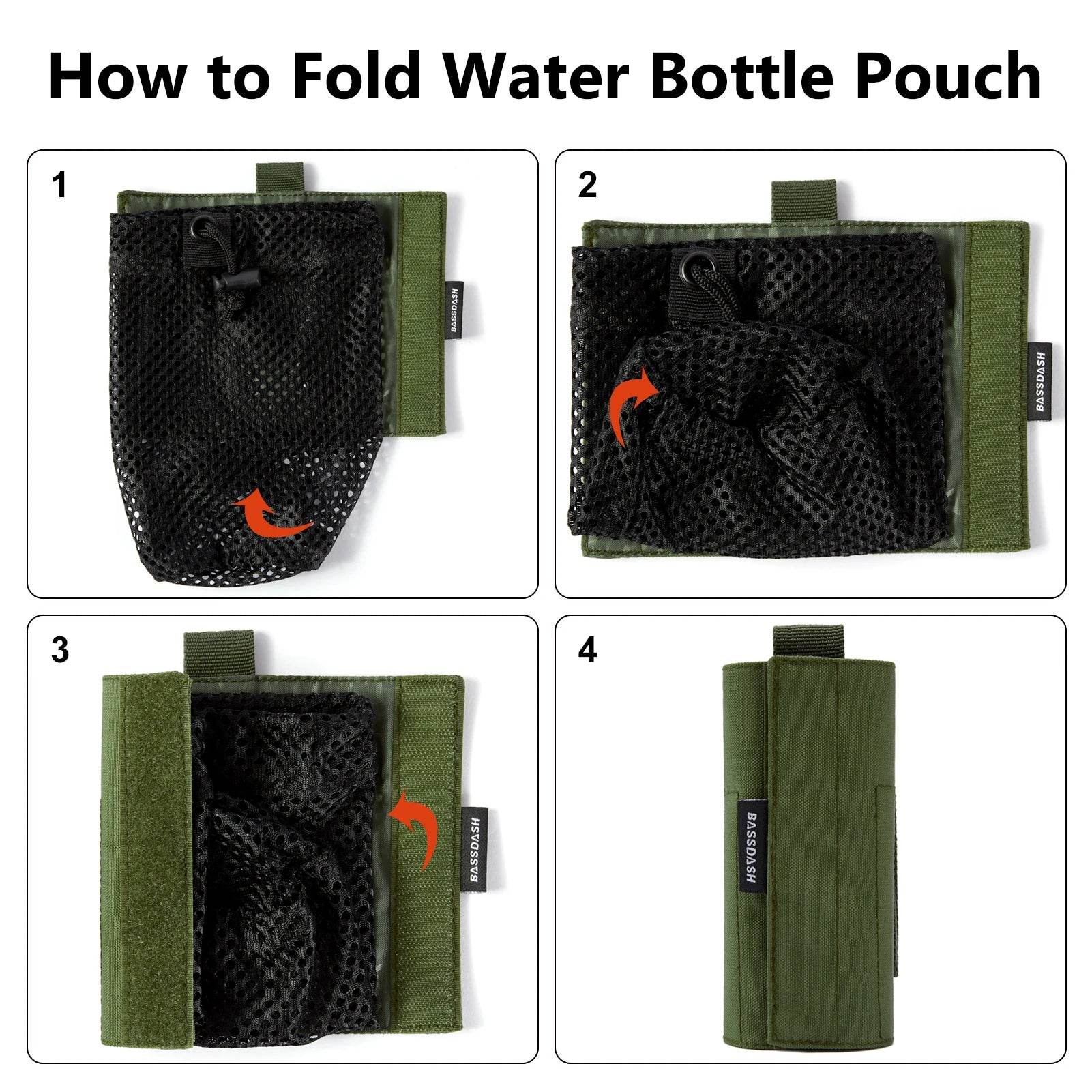 Bassdash Foldable Water Bottle Pouch - Fish & Cheaps | Fishing & Outdoor Gear