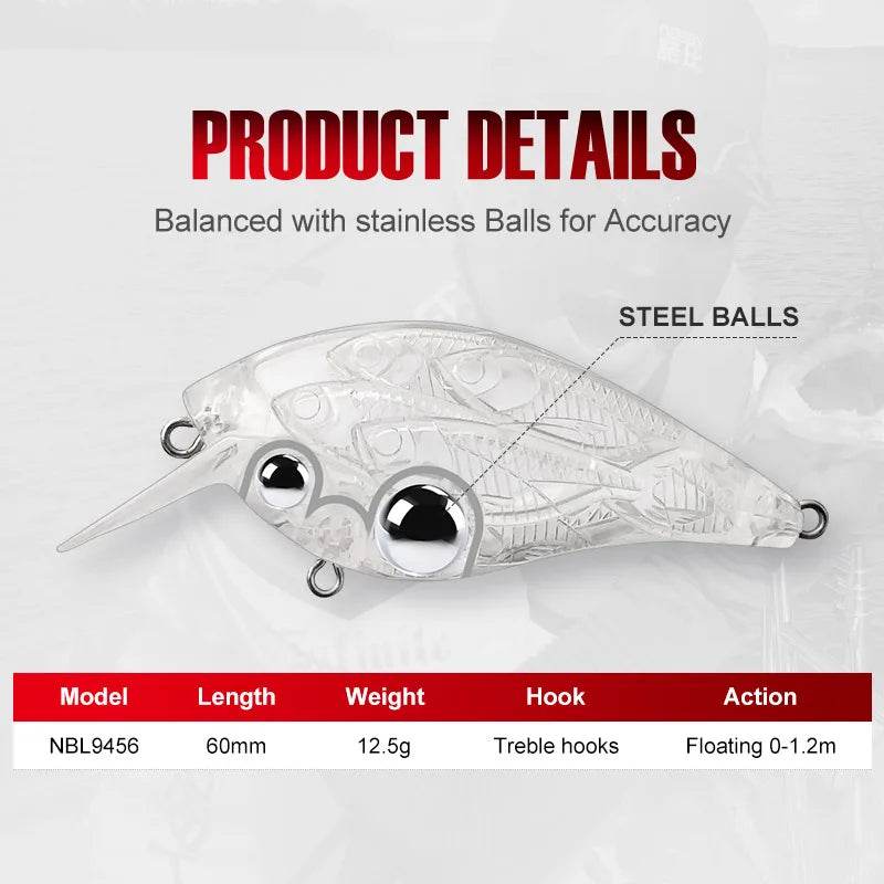 NOEBY 60mm Crankbait Wobbler - Fish & Cheaps | Fishing & Outdoor Gear