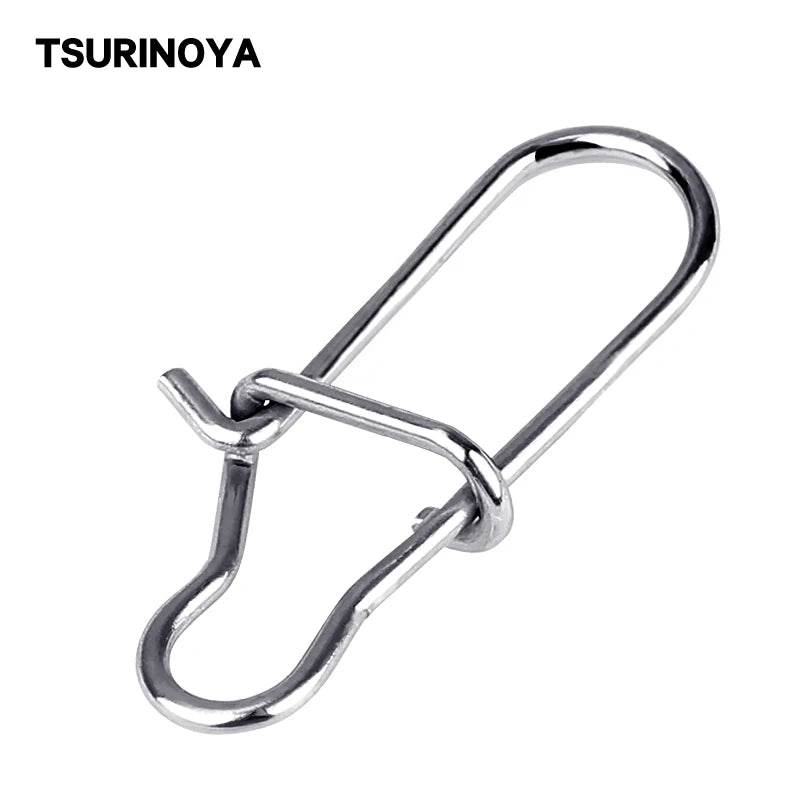 TSURINOYA 100pcs Stainless Steel Snap Barrel Swivel Set - Fish & Cheaps | Fishing & Outdoor Gear