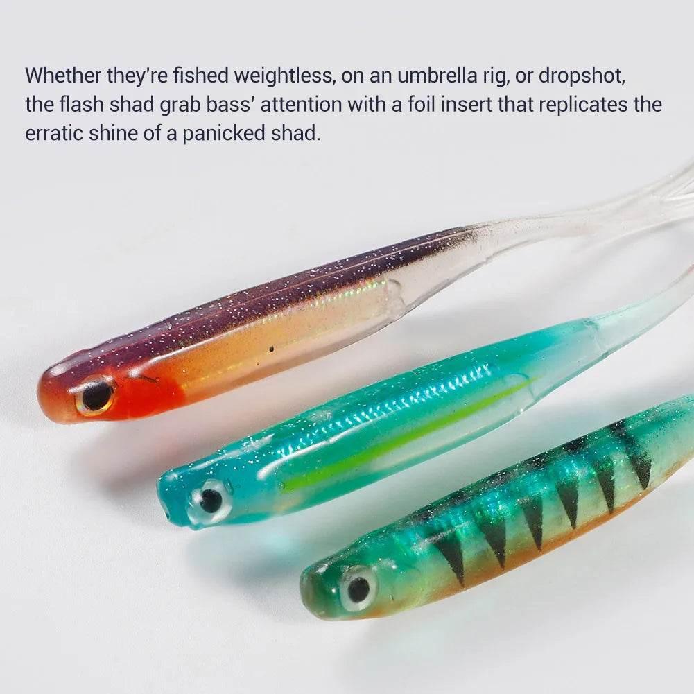 NOEBY Silicone Shad Soft Lure – Realistic T Tail Minnow - Fish & Cheaps | Fishing & Outdoor Gear