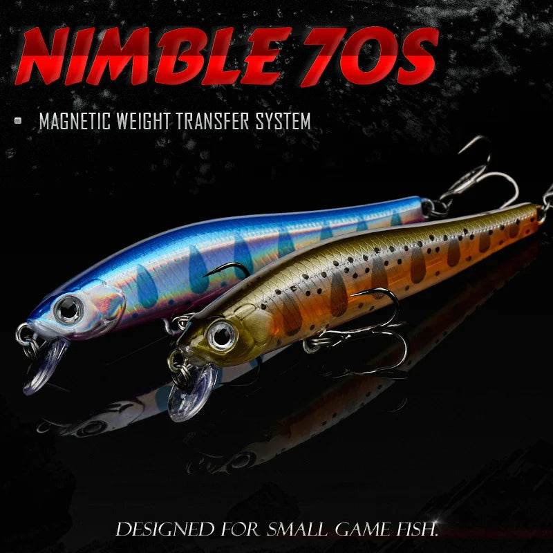 ALLBLUE NIMBLE 70S – Silent Shallow Minnow Lure - Fish & Cheaps | Fishing & Outdoor Gear