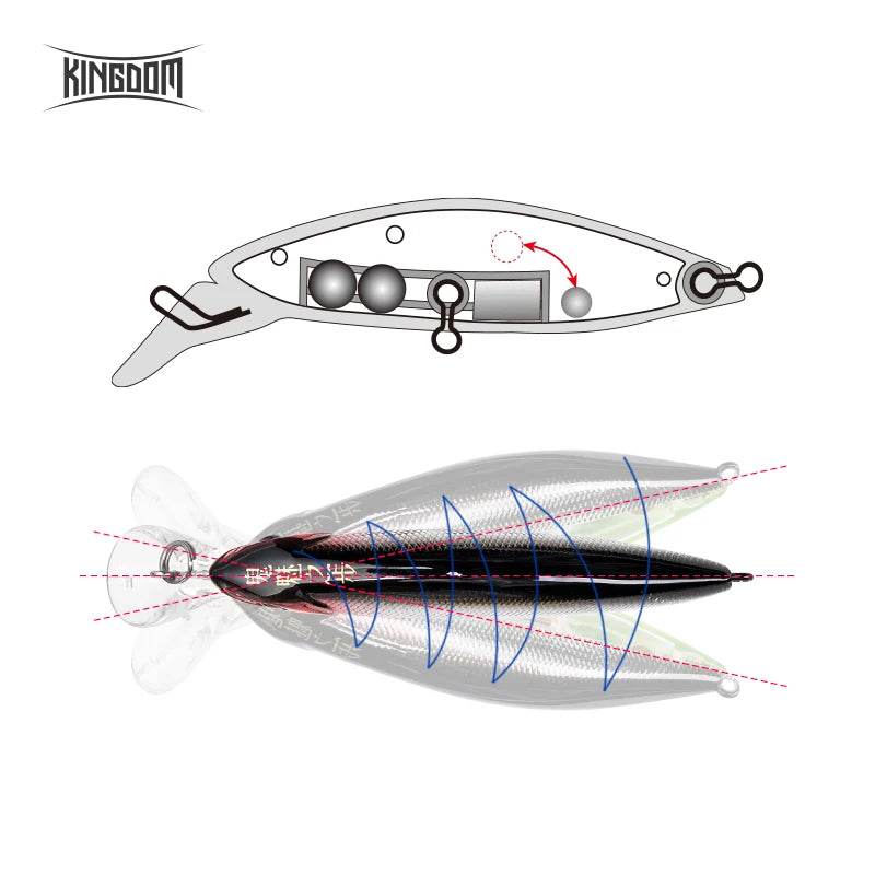 Kingdom Slow Sinking Pencil Noise Minnow - Fish & Cheaps | Fishing & Outdoor Gear