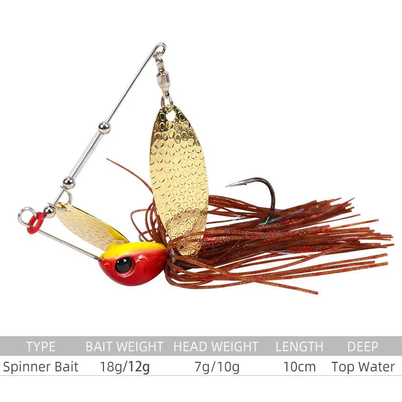 TSURINOYA Spinner Bait Buzzbait Jig – 7g & 10g - Fish & Cheaps | Fishing & Outdoor Gear