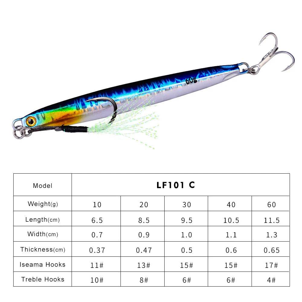 PROBEROS Metal Casting Jig – Luminous Shore & Boat Lure - Fish & Cheaps | Fishing & Outdoor Gear