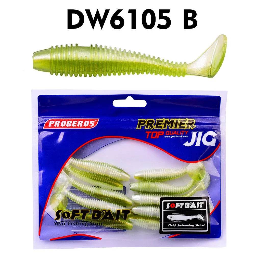 PROBEROS Softbait Paddle Tail Lures – 10pcs - Fish & Cheaps | Fishing & Outdoor Gear