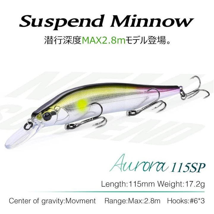 TSURINOYA 115SP Suspending Minnow Lure - Fish & Cheaps | Fishing & Outdoor Gear