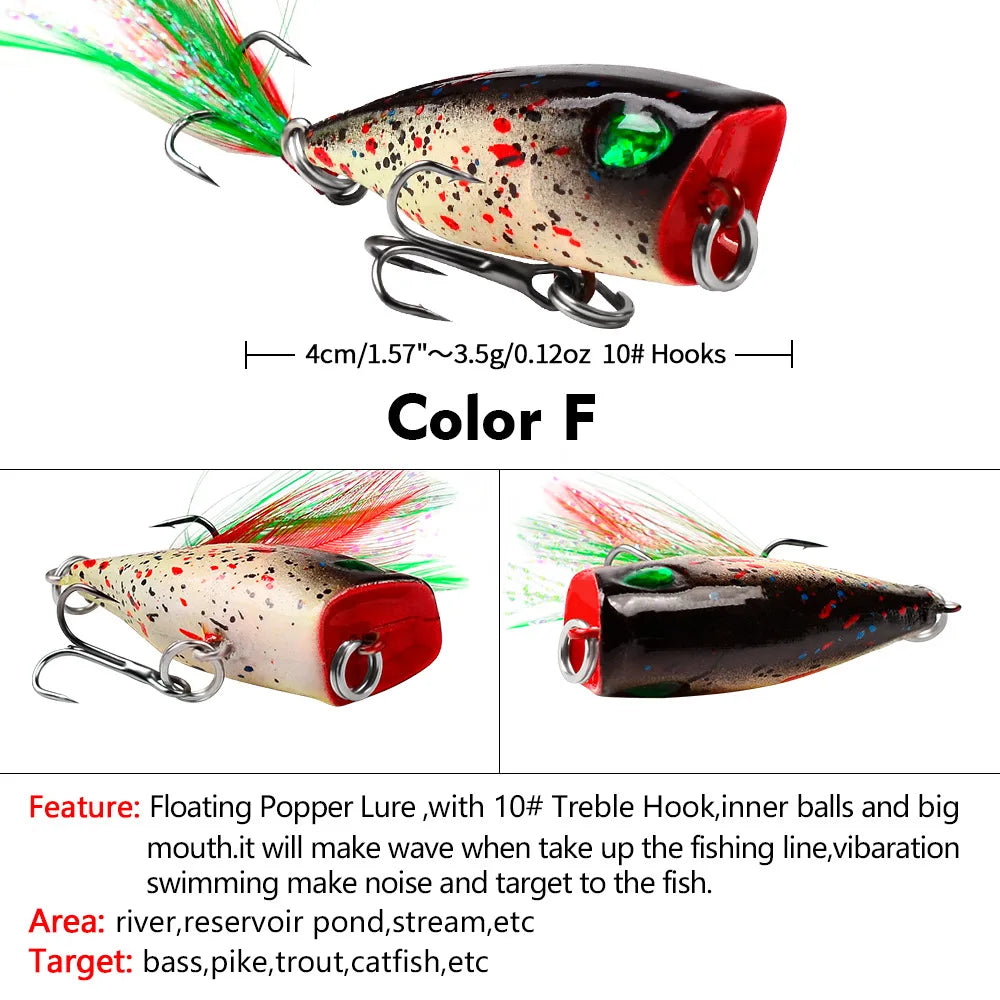 Mini Popper 4.3cm Topwater Lure