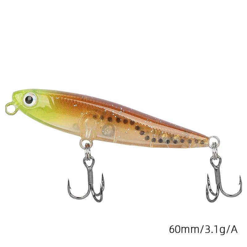 TSURINOYA Floating Pencil 60F – Walk-the-Dog Topwater Lure - Fish & Cheaps | Fishing & Outdoor Gear