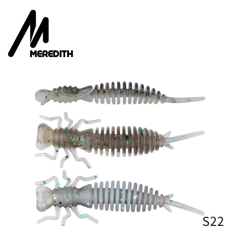 MEREDITH 10pcs Larva Soft Plastic Fishing Lures