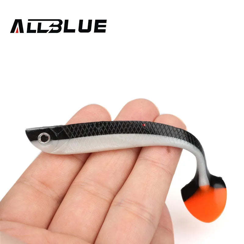 ALLBLUE 4pcs/lot 6g/11cm Handmade Soft Bait Fish Fishing Lure Shad Manual Silicone Bass Minnow Bait Swimbaits Plastic Lure Pasca