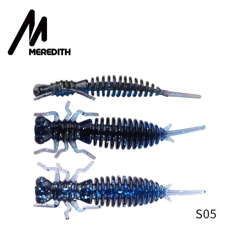 MEREDITH 10pcs Larva Soft Plastic Fishing Lures