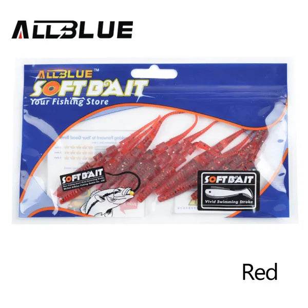 ALLBLUE 80mm Soft Bait Worm – 10pcs Silicone Lure Set - Fish & Cheaps | Fishing & Outdoor Gear