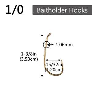 Bassdash EWG & Baitholder Hook Set – 60 Piece - Fish & Cheaps | Fishing & Outdoor Gear