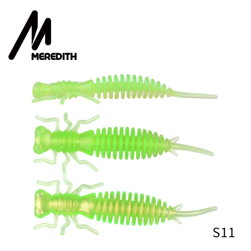 MEREDITH 10pcs Larva Soft Plastic Fishing Lures