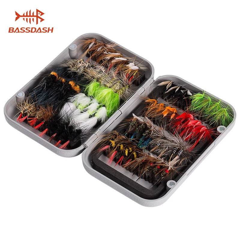 Bassdash 64-Piece Assorted Fly Fishing Kit - Fish & Cheaps | Fishing & Outdoor Gear