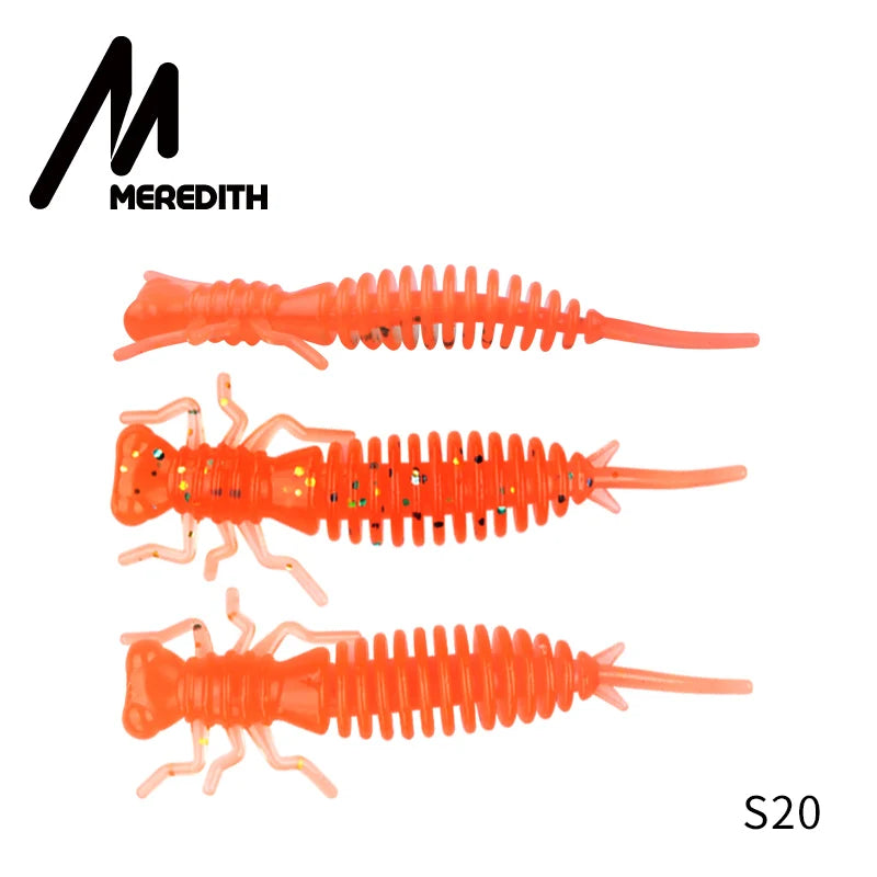 MEREDITH 10pcs Larva Soft Plastic Fishing Lures