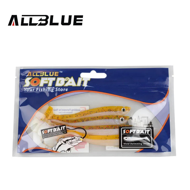 ALLBLUE 4pcs/lot 6g/11cm Handmade Soft Bait Fish Fishing Lure Shad Manual Silicone Bass Minnow Bait Swimbaits Plastic Lure Pasca