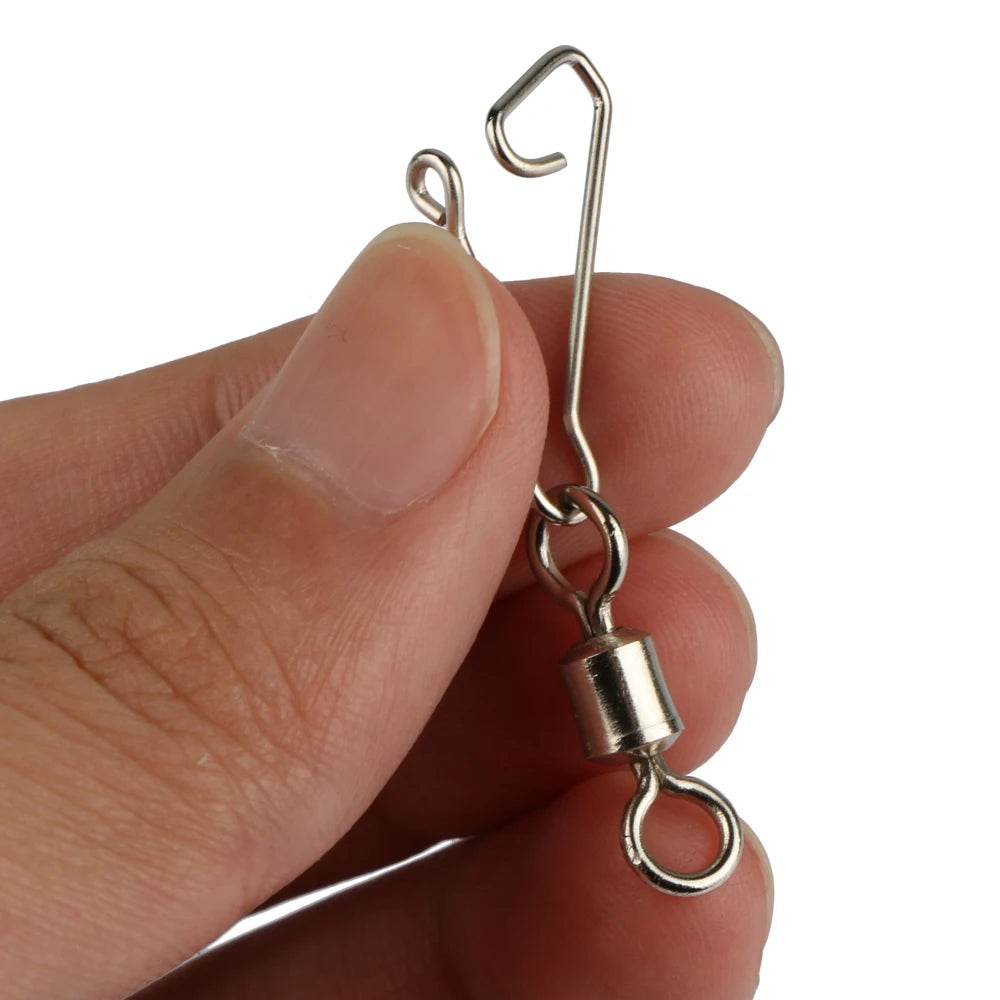 Goture 200pcs Rolling Swivels & Snap Hook Connectors - Fish & Cheaps | Fishing & Outdoor Gear