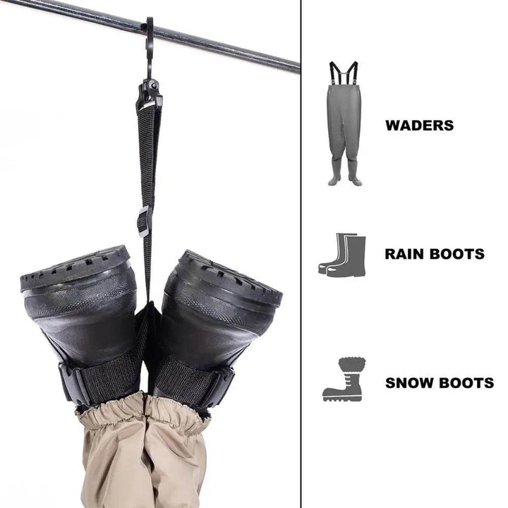 Bassdash Wader Boot Hanger – Adjustable Drying Strap - Fish & Cheaps | Fishing & Outdoor Gear