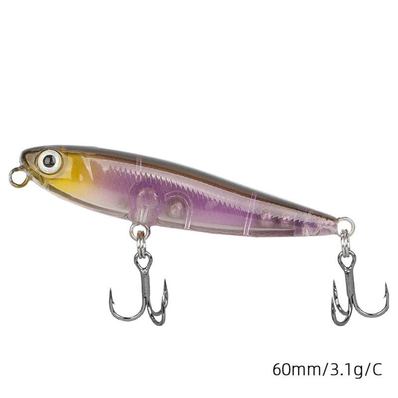 TSURINOYA Floating Pencil 60F – Walk-the-Dog Topwater Lure - Fish & Cheaps | Fishing & Outdoor Gear