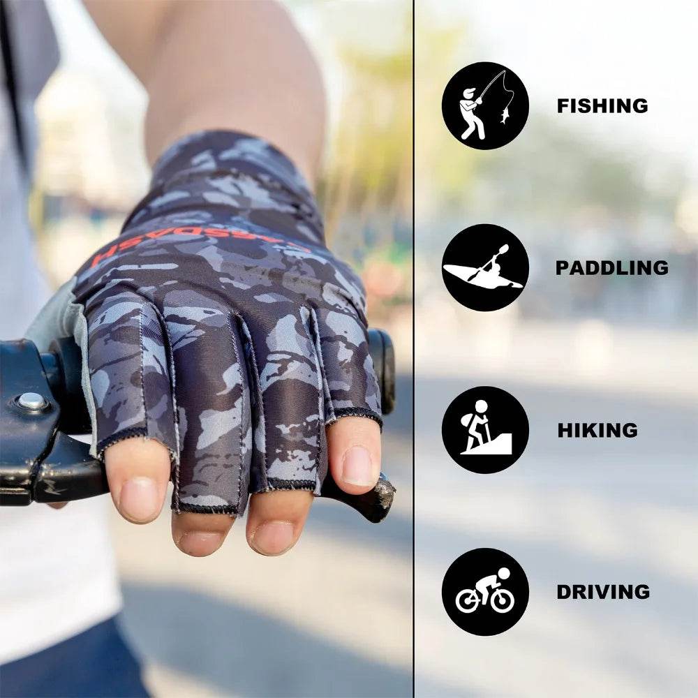 Bassdash ALTIMATE Sun Protection Fingerless Fishing Gloves - Fish & Cheaps | Fishing & Outdoor Gear