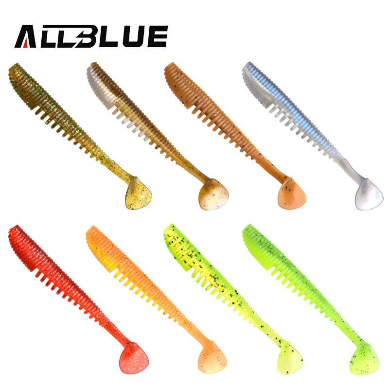 ALLBLUE Silicone Shad Worm Lure Set - Fish & Cheaps | Fishing & Outdoor Gear