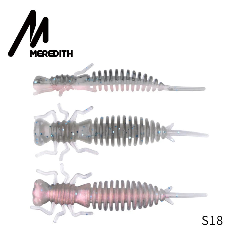 MEREDITH 10pcs Larva Soft Plastic Fishing Lures