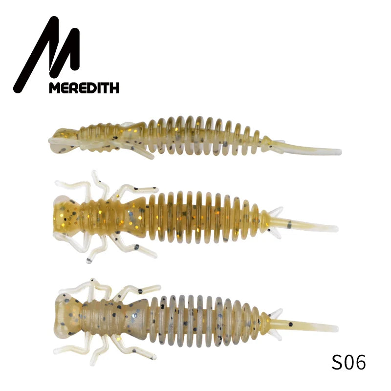 MEREDITH 10pcs Larva Soft Plastic Fishing Lures