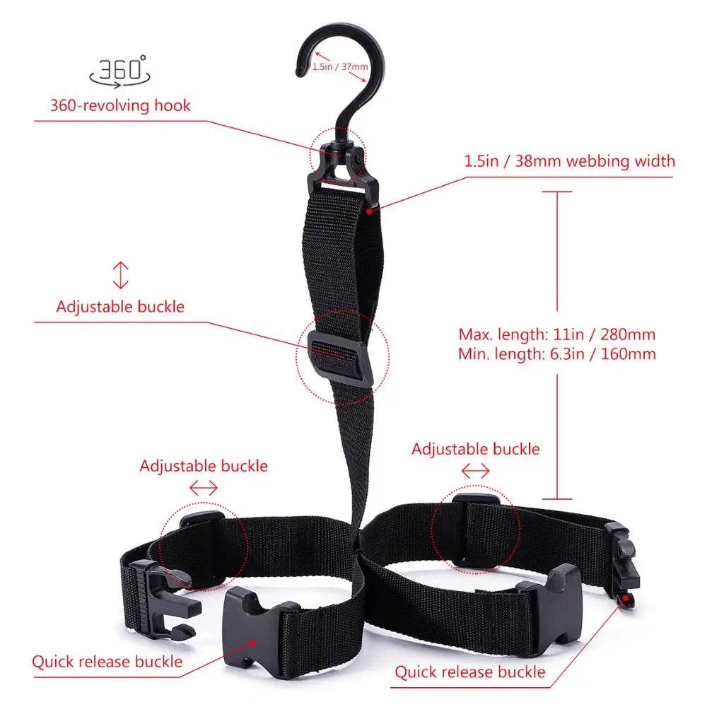 Bassdash Wader Boot Hanger – Adjustable Drying Strap - Fish & Cheaps | Fishing & Outdoor Gear