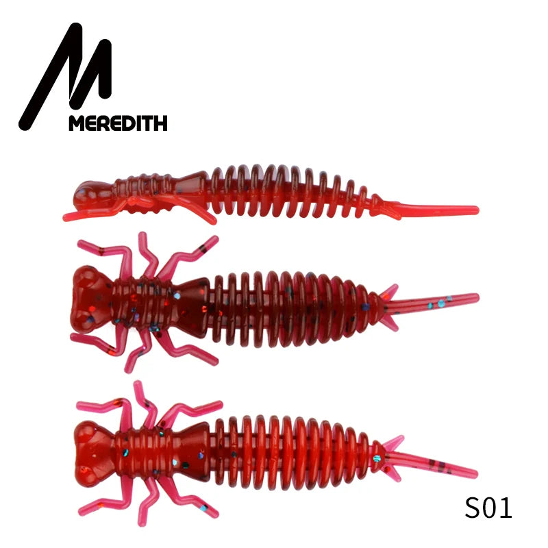 MEREDITH 10pcs Larva Soft Plastic Fishing Lures