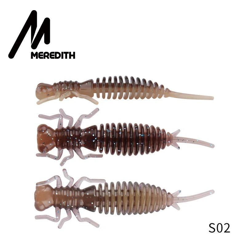MEREDITH 10pcs Larva Soft Plastic Fishing Lures