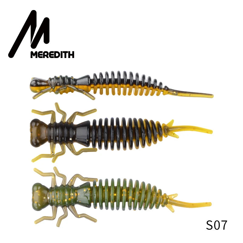 MEREDITH 10pcs Larva Soft Plastic Fishing Lures