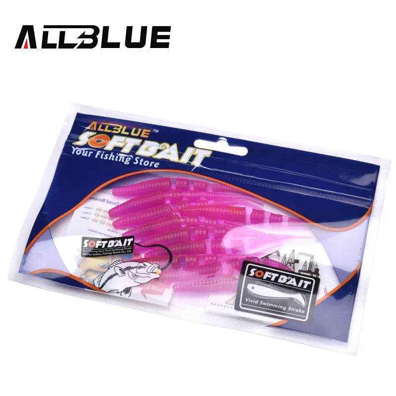 ALLBLUE 80mm Soft Bait Worm – 10pcs Silicone Lure Set - Fish & Cheaps | Fishing & Outdoor Gear
