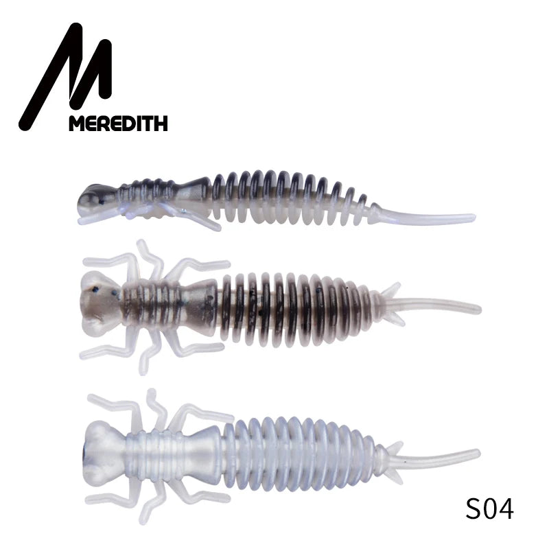 MEREDITH 10pcs Larva Soft Plastic Fishing Lures