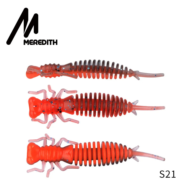 MEREDITH 10pcs Larva Soft Plastic Fishing Lures