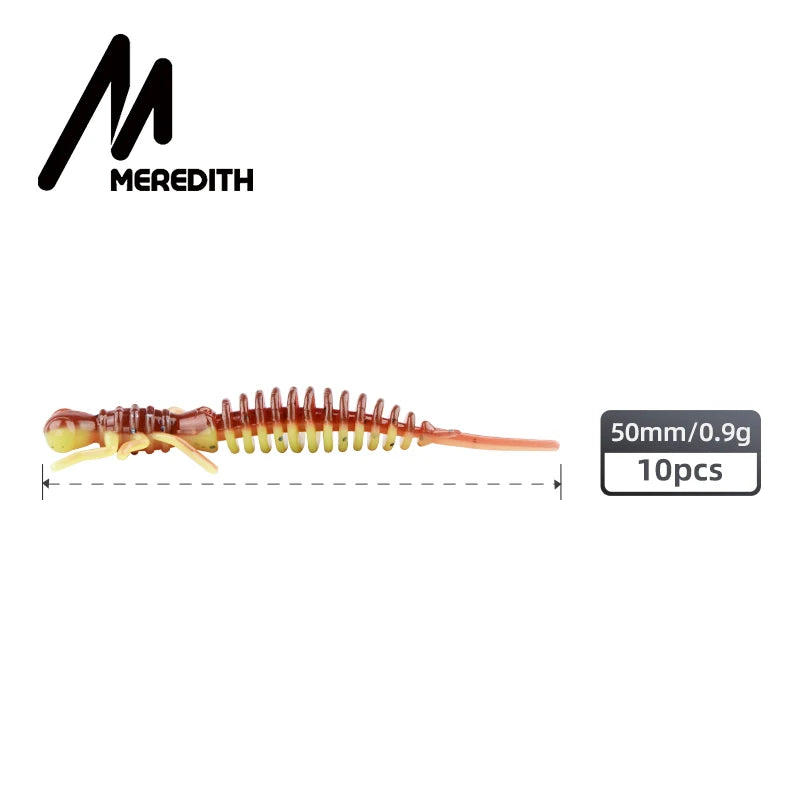 MEREDITH 10pcs Larva Soft Plastic Fishing Lures