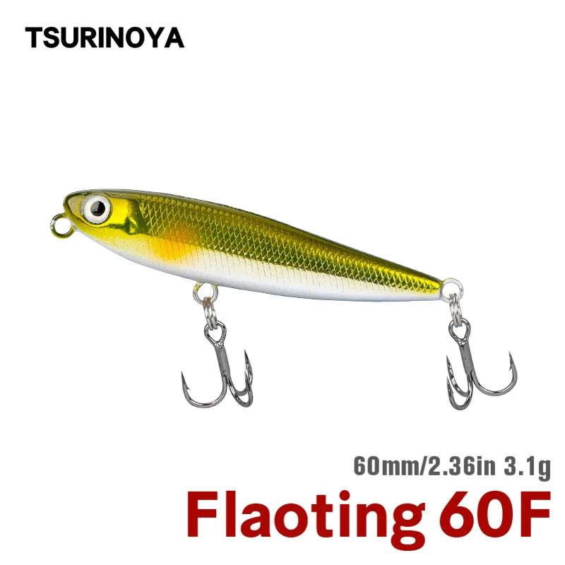 TSURINOYA Floating Pencil 60F – Walk-the-Dog Topwater Lure - Fish & Cheaps | Fishing & Outdoor Gear