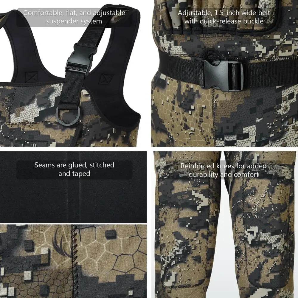 Bassdash Bare Camo Neoprene Chest Waders - Fish & Cheaps | Fishing & Outdoor Gear