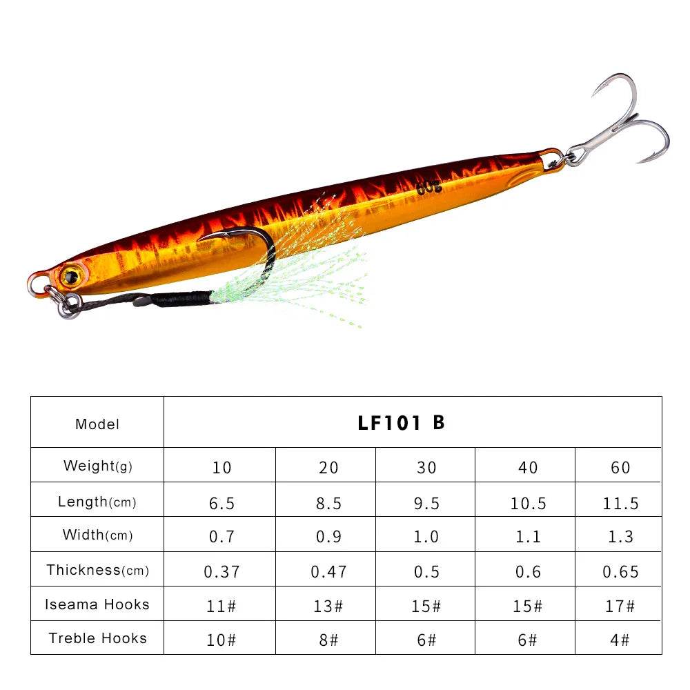 PROBEROS Metal Casting Jig – Luminous Shore & Boat Lure - Fish & Cheaps | Fishing & Outdoor Gear