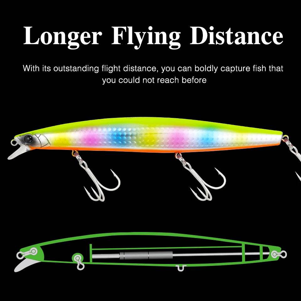 TSURINOYA 160F Ultra-long Casting Floating Minnow - Fish & Cheaps | Fishing & Outdoor Gear
