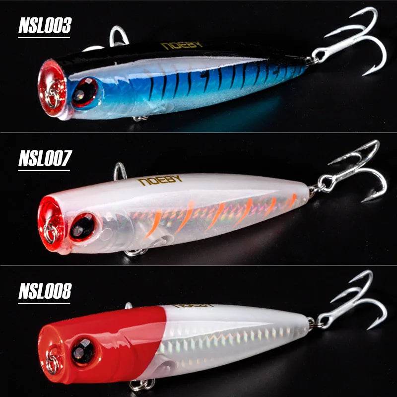 NOEBY 3Pcs Popper Lures Set – 105mm Topwater Action - Fish & Cheaps | Fishing & Outdoor Gear