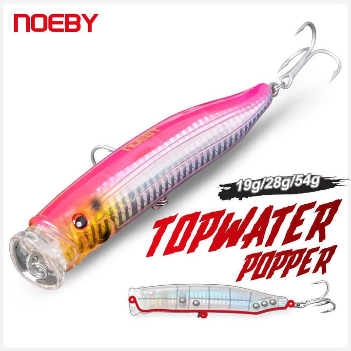 Noeby 2PCs Feed Popper Lures – Saltwater Topwater Jerkbait - Fish & Cheaps | Fishing & Outdoor Gear