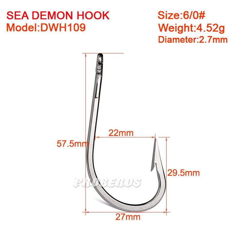 PROBEROS Barbed Circle Hook Set – 5pcs Stainless Jig Hooks - Fish & Cheaps | Fishing & Outdoor Gear