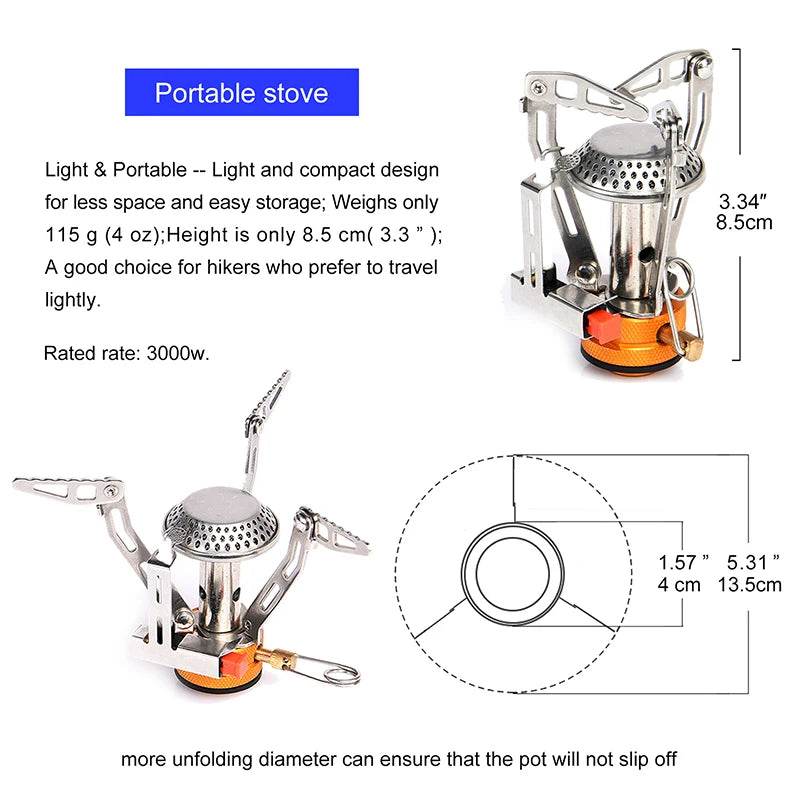 Widesea Foldable Titanium Camping Gas Stove - Fish & Cheaps | Fishing & Outdoor Gear