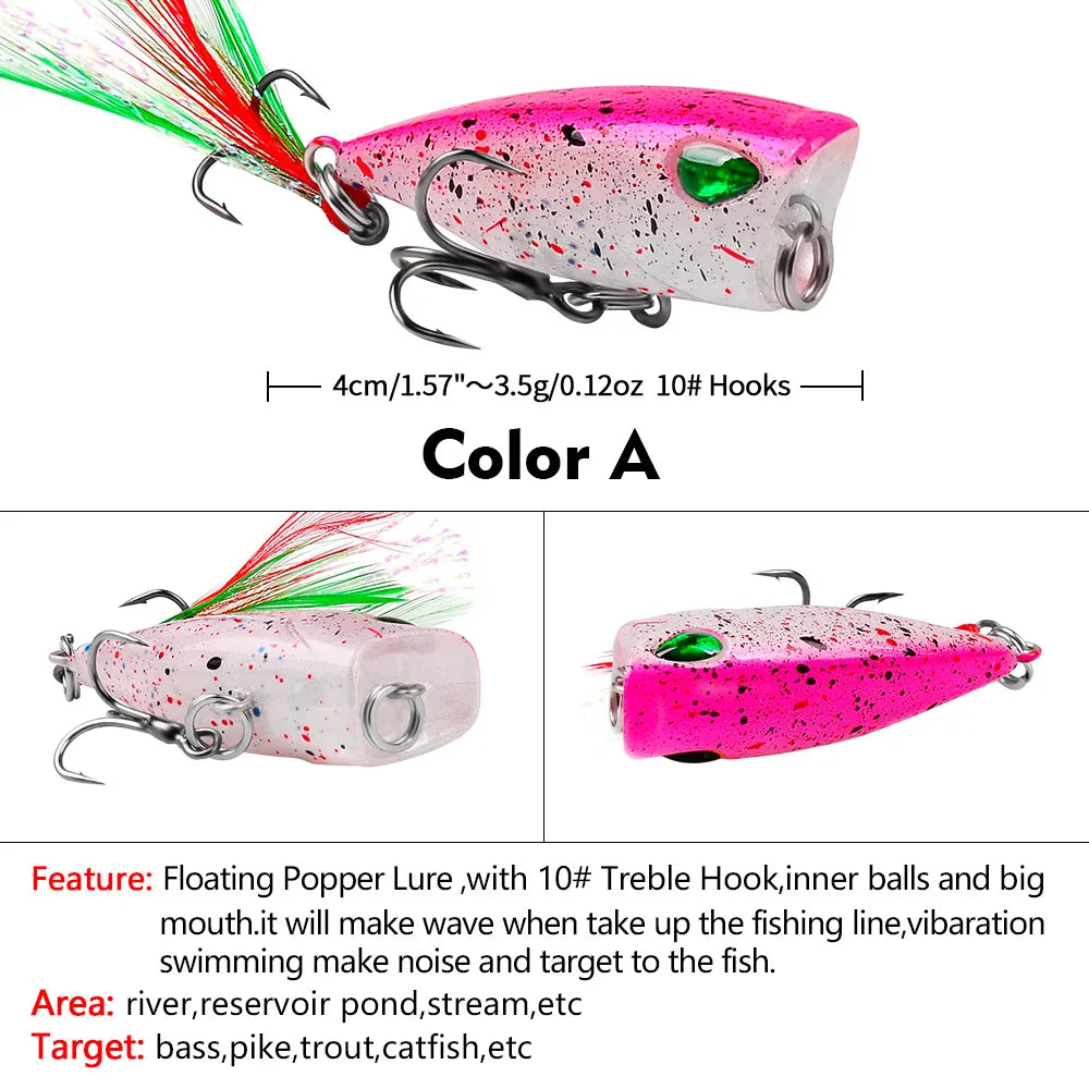 Mini Popper 4.3cm Topwater Lure