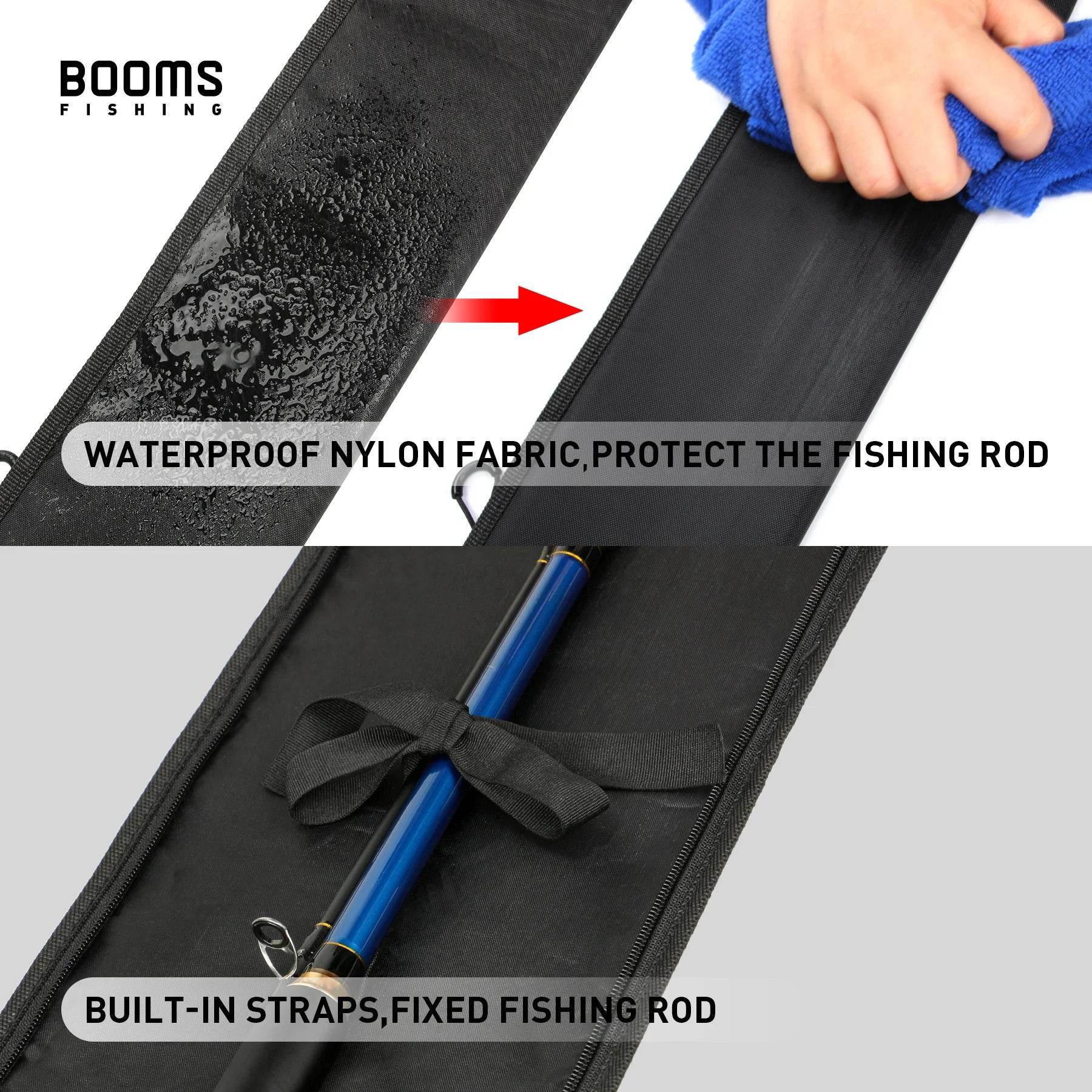 Booms Fishing PB3 Rod Bag – Adjustable, Folding Storage - Fish & Cheaps | Fishing & Outdoor Gear