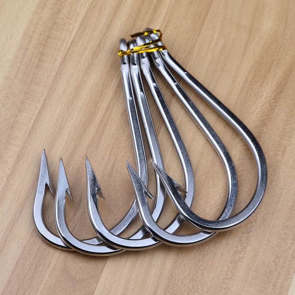 PROBEROS Barbed Circle Hook Set – 5pcs Stainless Jig Hooks - Fish & Cheaps | Fishing & Outdoor Gear