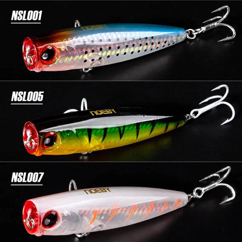 NOEBY 3Pcs Popper Lures Set – 105mm Topwater Action - Fish & Cheaps | Fishing & Outdoor Gear